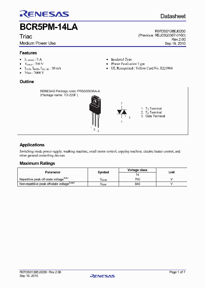 BCR5PM-14LA-A8_3886060.PDF Datasheet