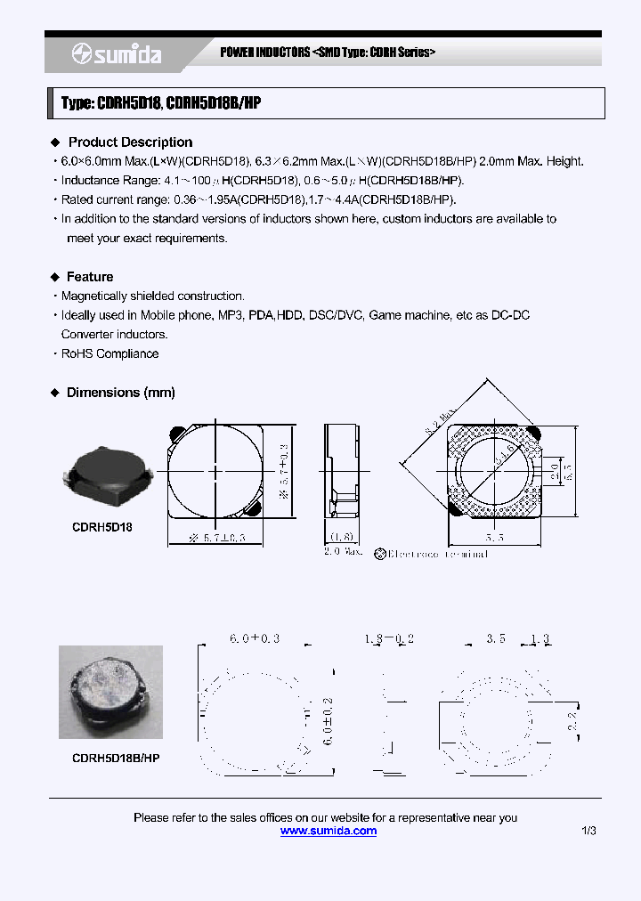 CDRH5D18BHPNP-4R2MB_3886493.PDF Datasheet