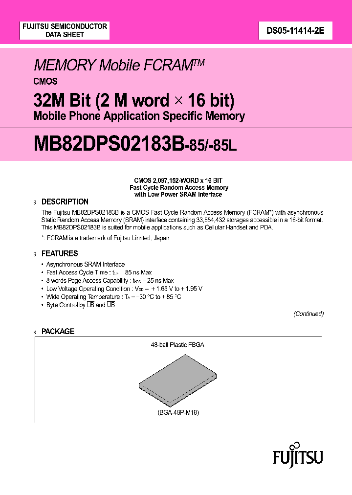 MB82DPS02183B-85LPBN_3894420.PDF Datasheet