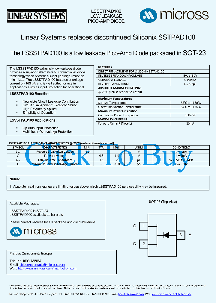 LSSSTPAD100SOT-23_4149530.PDF Datasheet