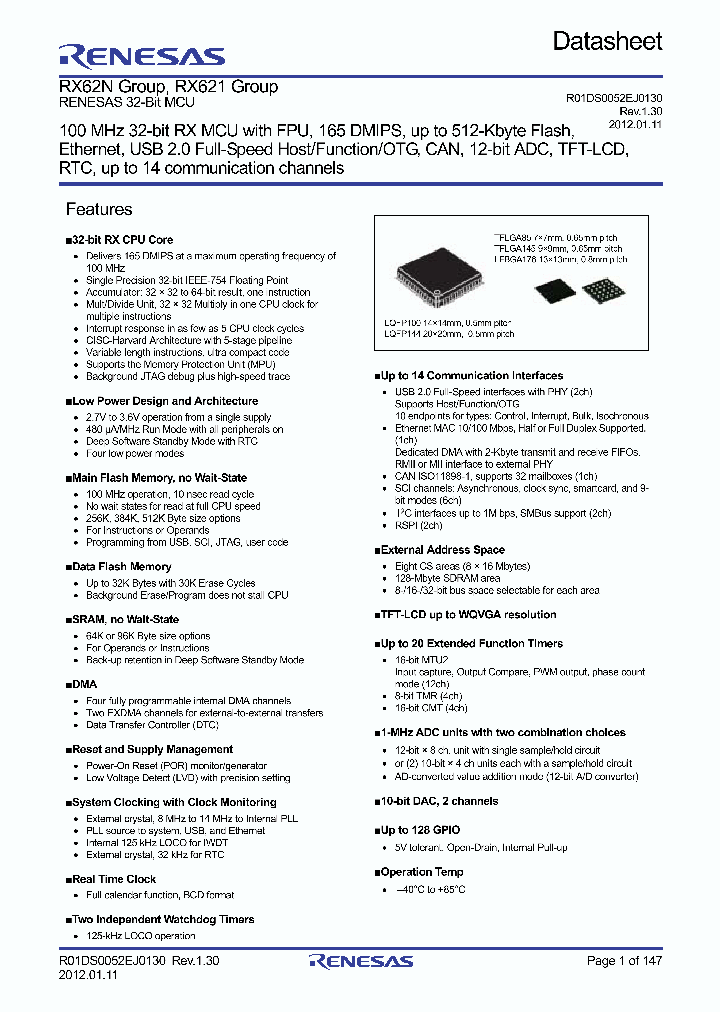 RX62N12_4161728.PDF Datasheet