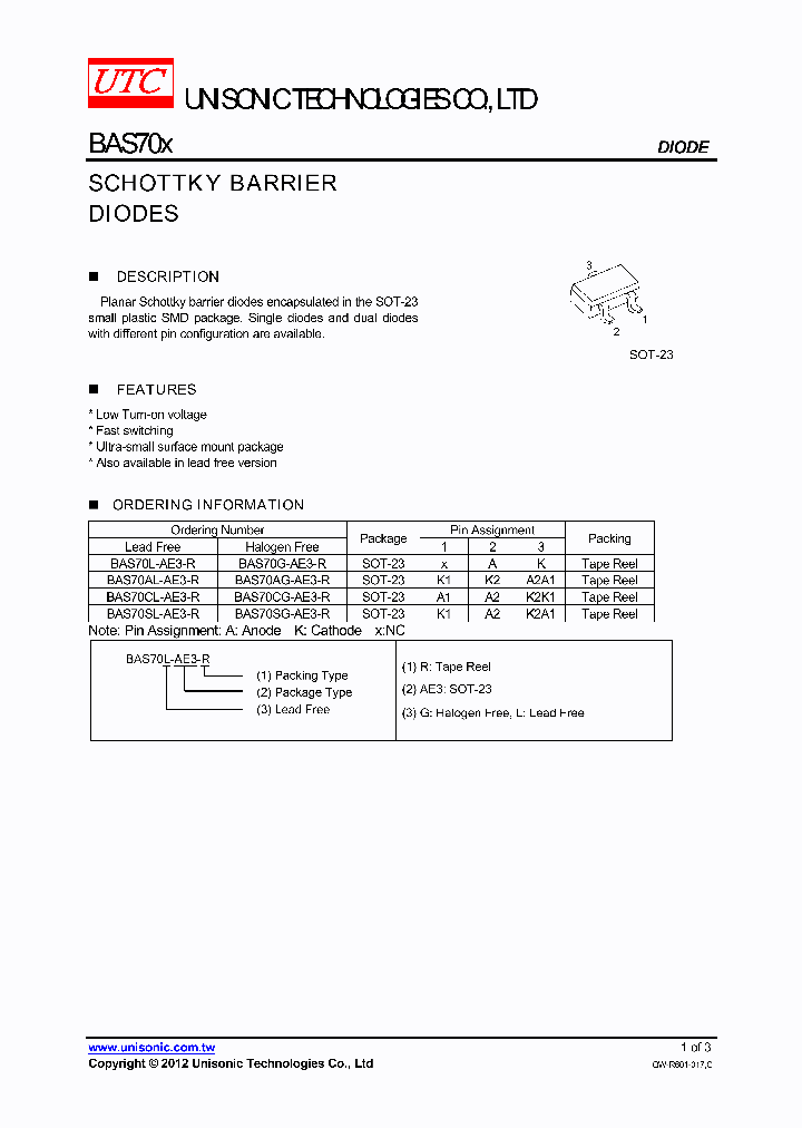 BAS70SG-AE3-R_4176368.PDF Datasheet