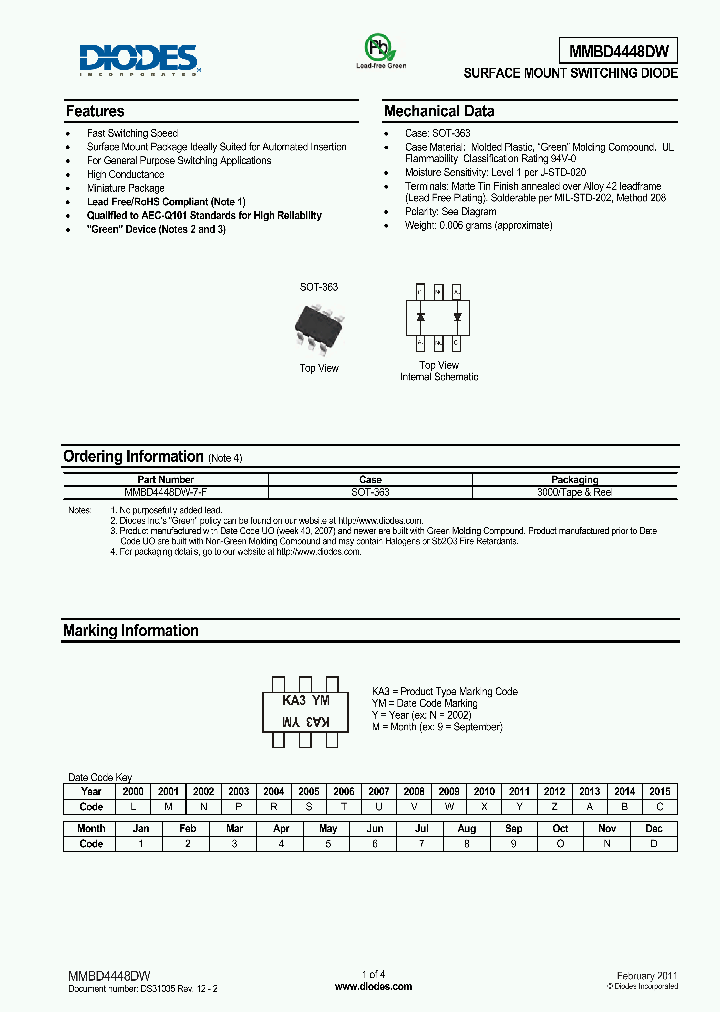 MMBD4448DW-7-F_3997222.PDF Datasheet