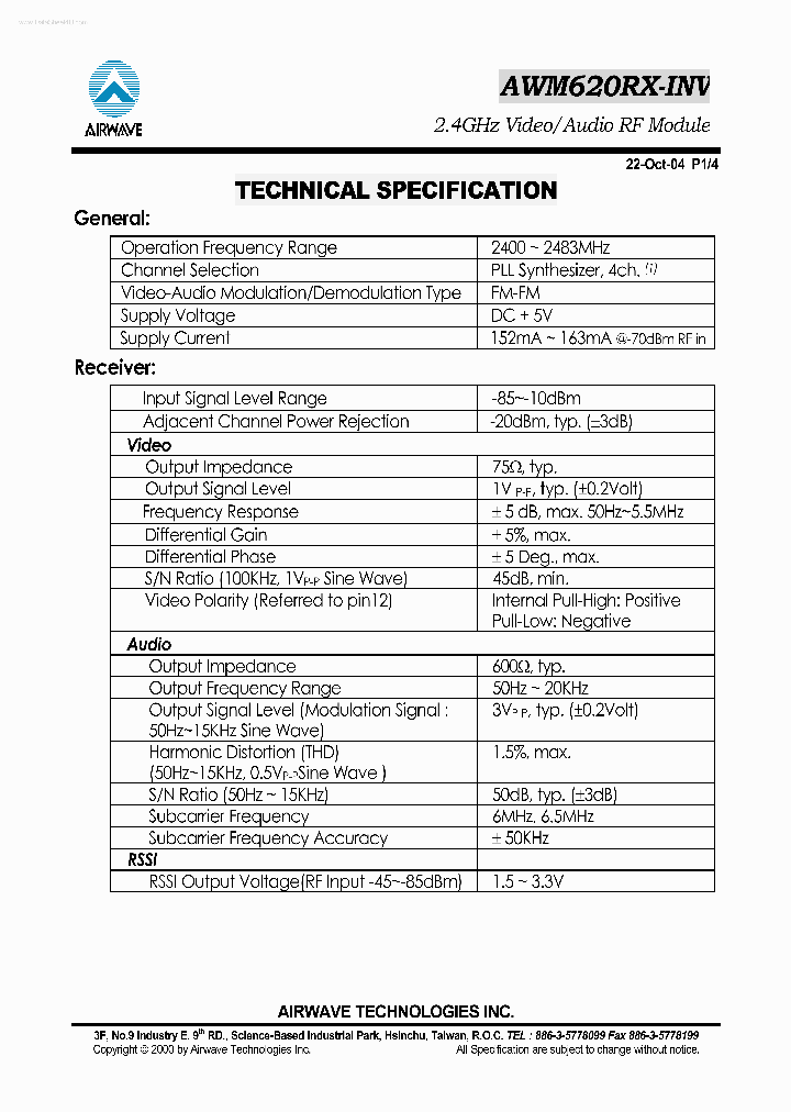 AWM620RX-INV_4236762.PDF Datasheet