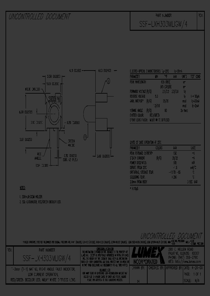 SSF-LXH303MLIGW4_4175055.PDF Datasheet