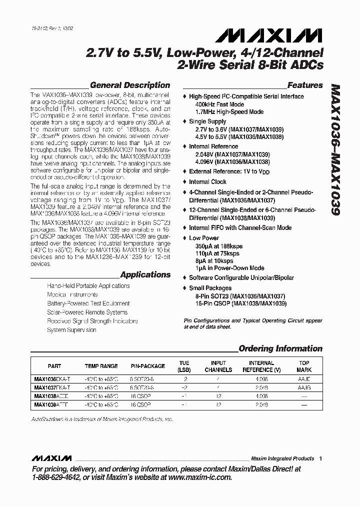 MAX1036LEKAT_4224881.PDF Datasheet