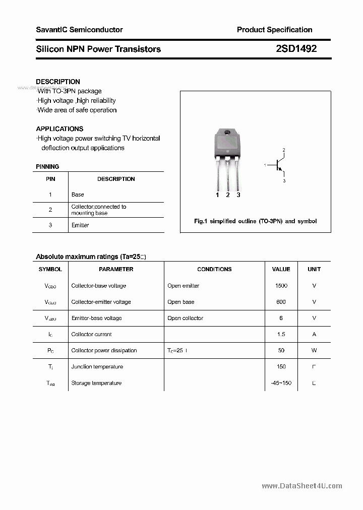 2SD1492_4275675.PDF Datasheet