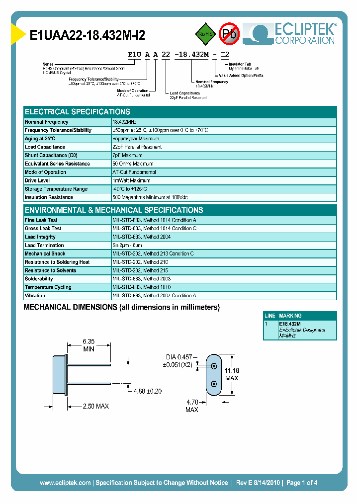 E1UAA22-18432M-I2_4276809.PDF Datasheet