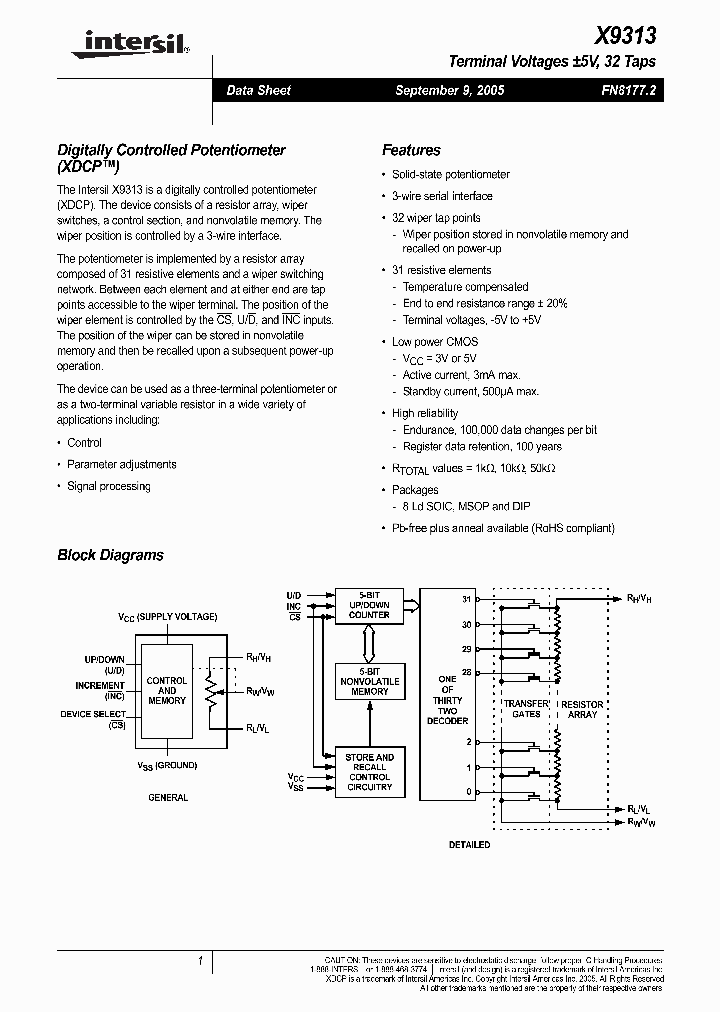 X9313UMI-3T1C7886_4280204.PDF Datasheet