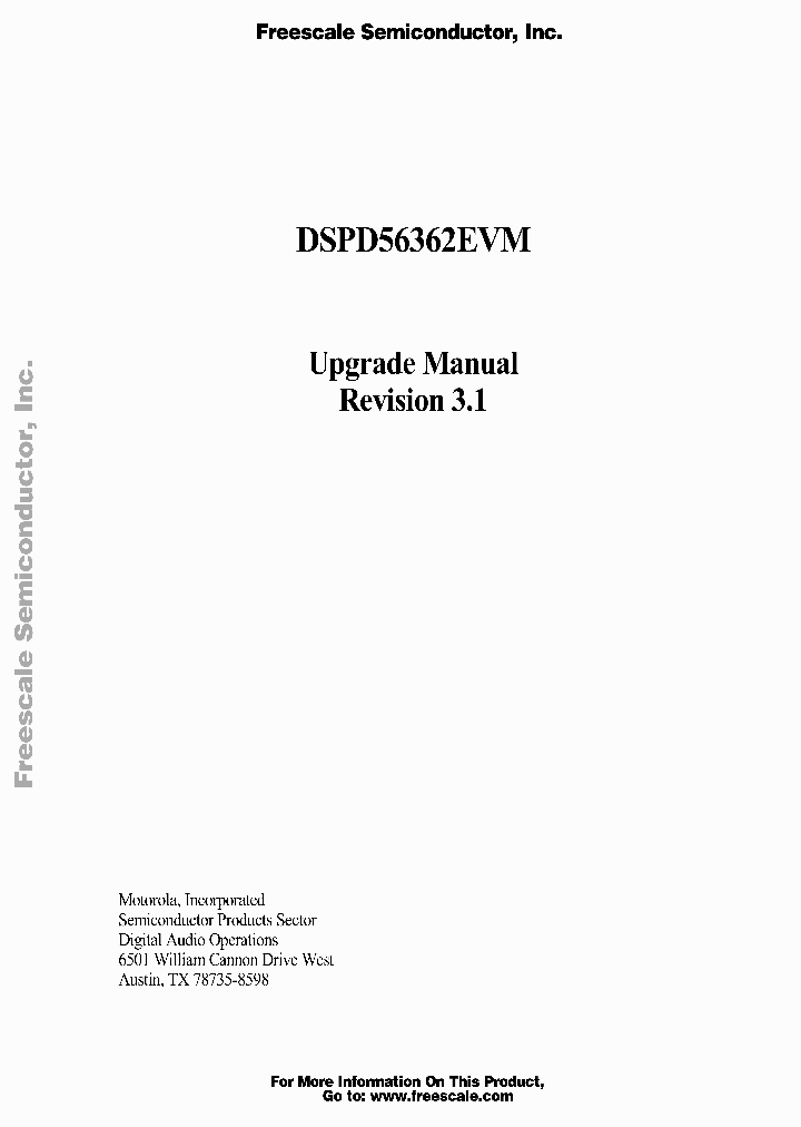 DSP56362EVMUPUM_4280362.PDF Datasheet
