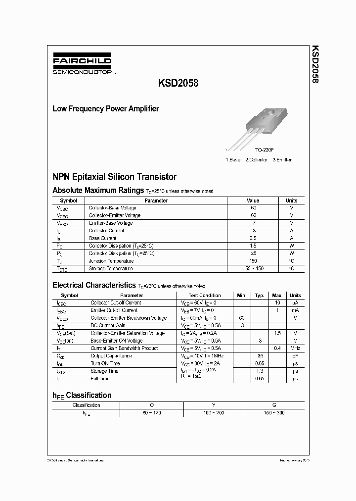 KSD2058YTU_4288398.PDF Datasheet