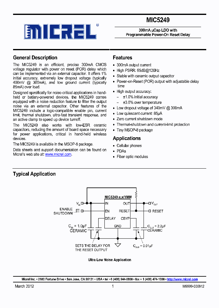 MIC5249-18YMM_4290086.PDF Datasheet