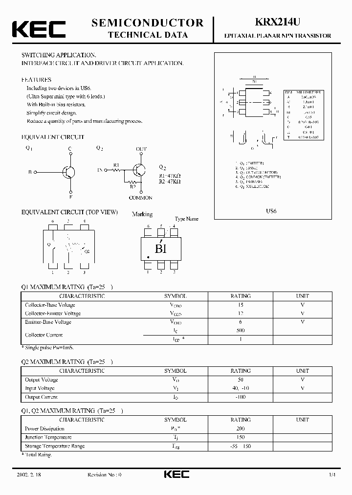 KRX214U_4303090.PDF Datasheet
