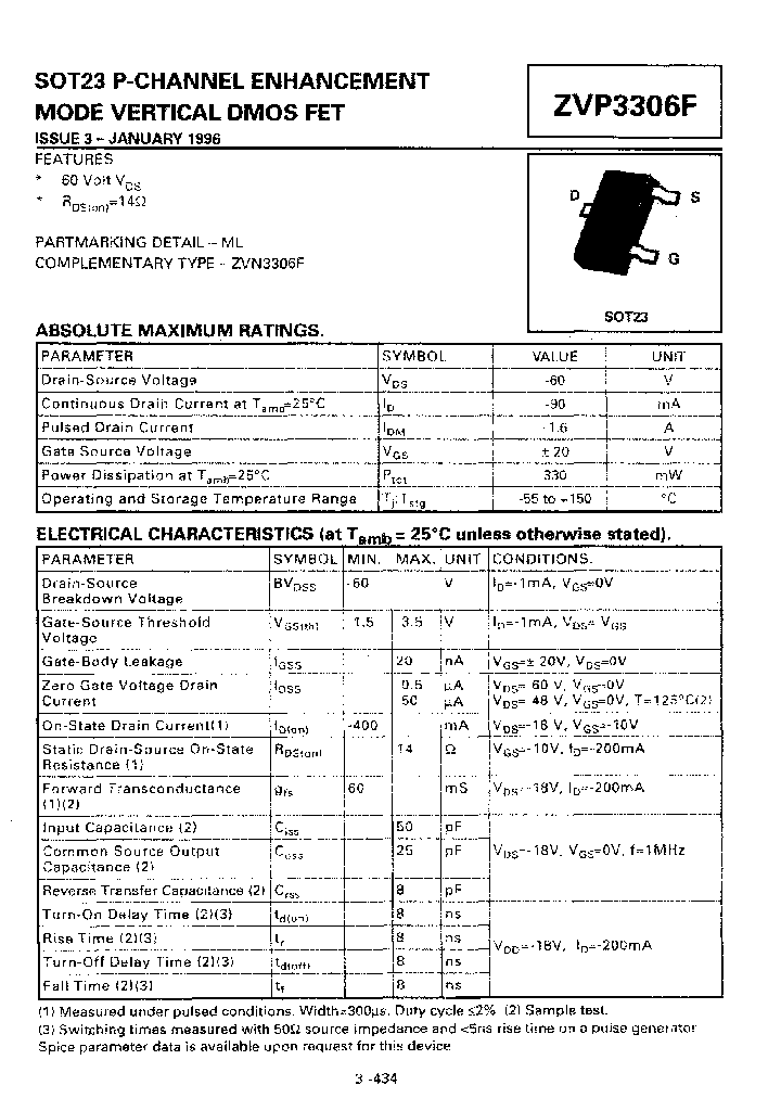 ZVP3306FTA_4309794.PDF Datasheet