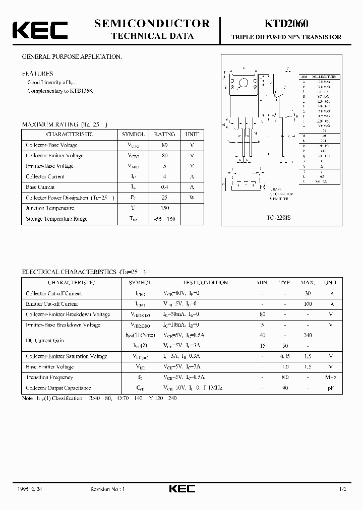 KTD2060_4314064.PDF Datasheet