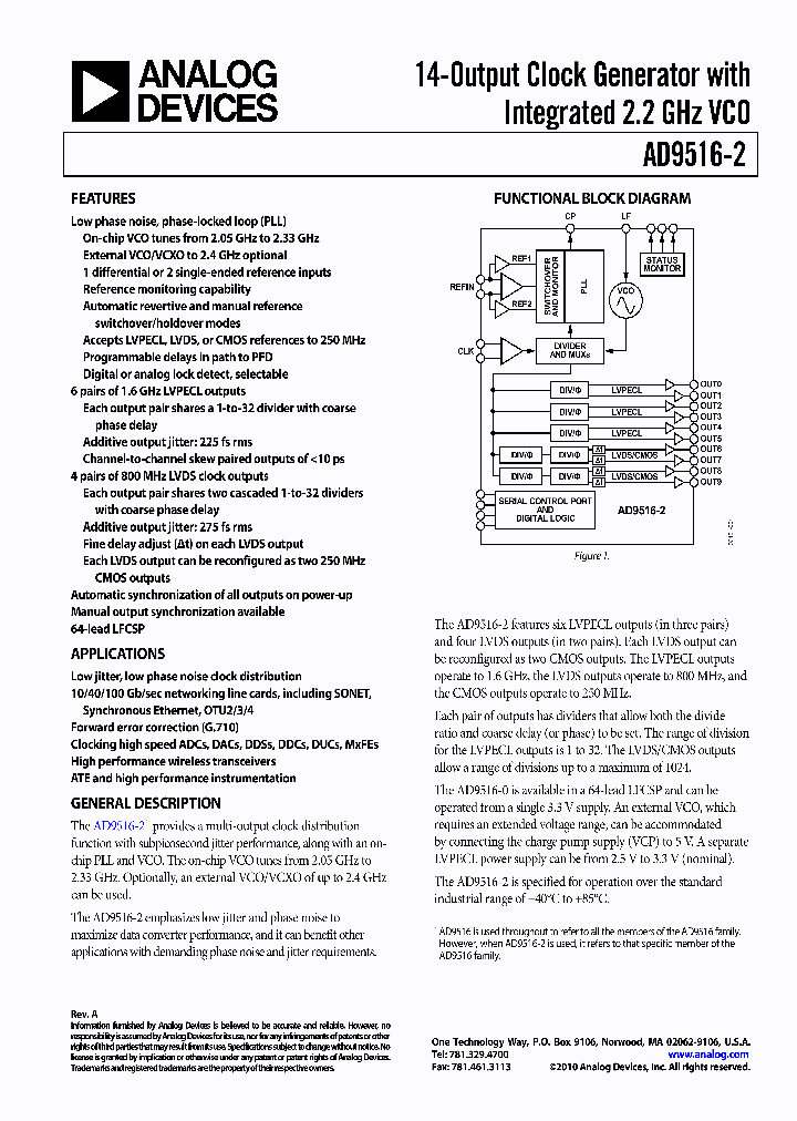 AD9516-2BCPZ_4327390.PDF Datasheet