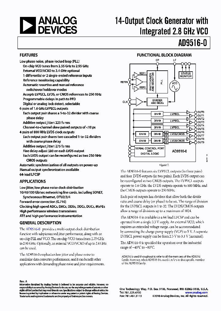 AD9516-0BCPZ_4328411.PDF Datasheet