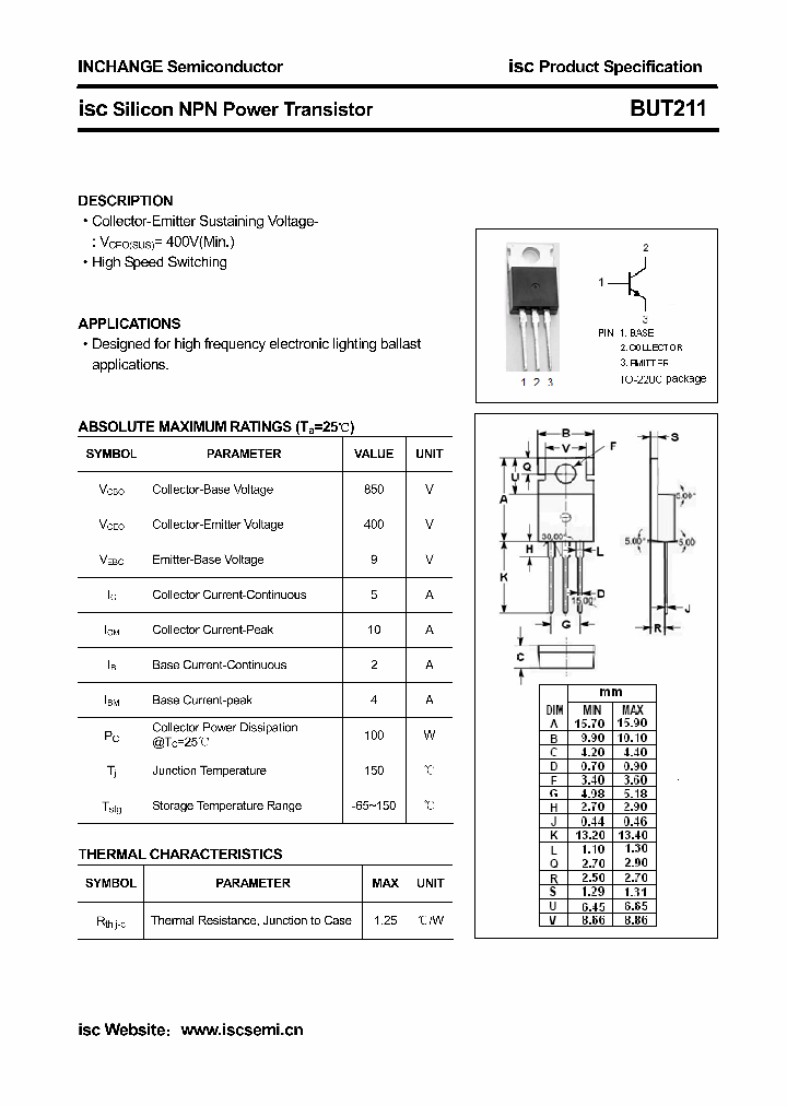 BUT211_4348350.PDF Datasheet