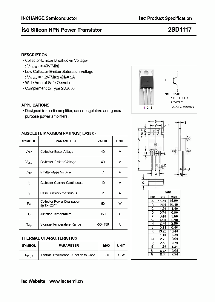 2SD1117_4378365.PDF Datasheet