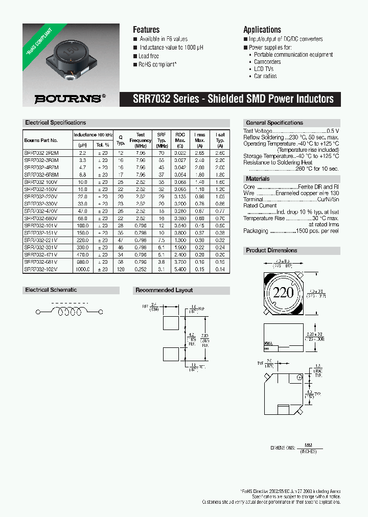 SRR7032-3R3M_4390008.PDF Datasheet