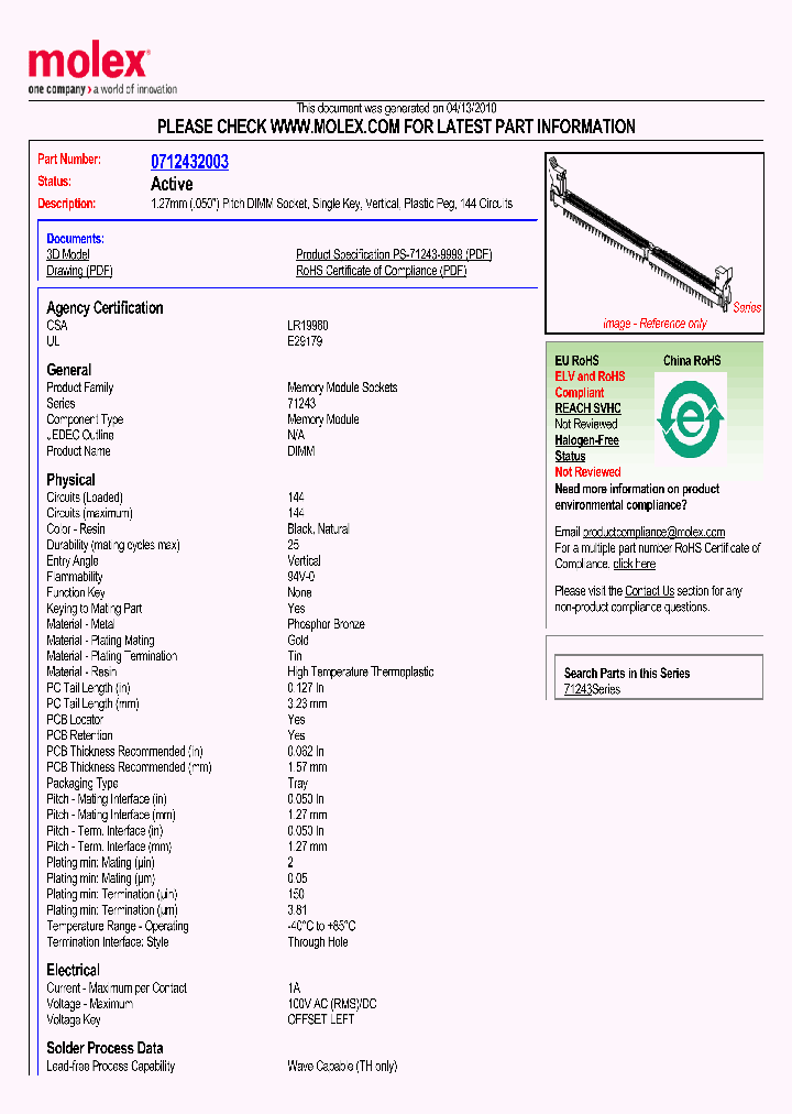 71243-2003_4408570.PDF Datasheet