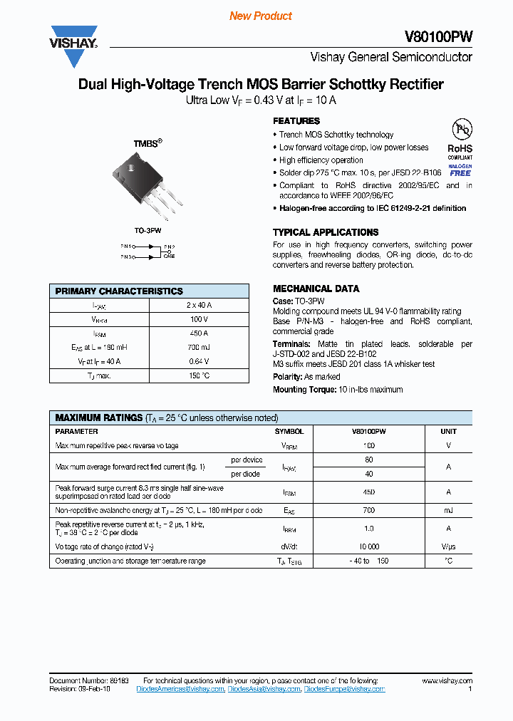 V80100PW-M3-4W_4415730.PDF Datasheet