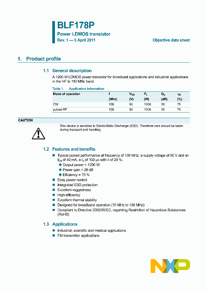 BLF178P_4448749.PDF Datasheet