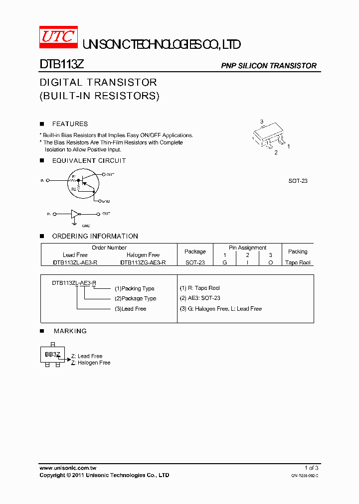 DTB113ZG-AE3-R_4481147.PDF Datasheet