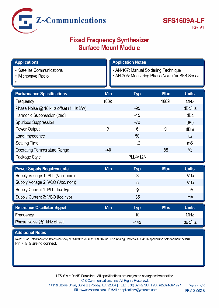SFS1609A-LF_4485859.PDF Datasheet