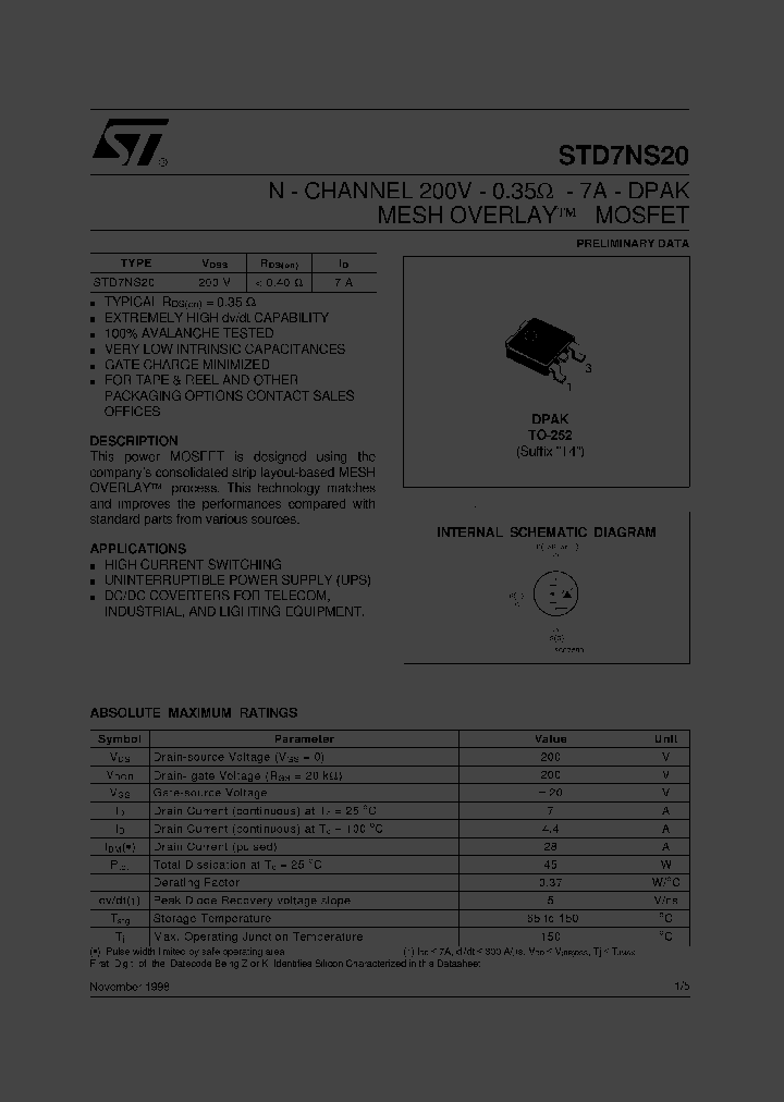 STD7NS20T4_4501641.PDF Datasheet