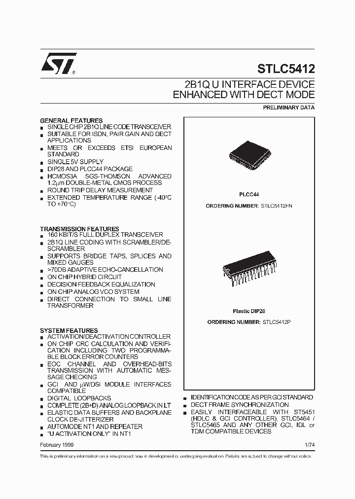 STLC5412_4505783.PDF Datasheet