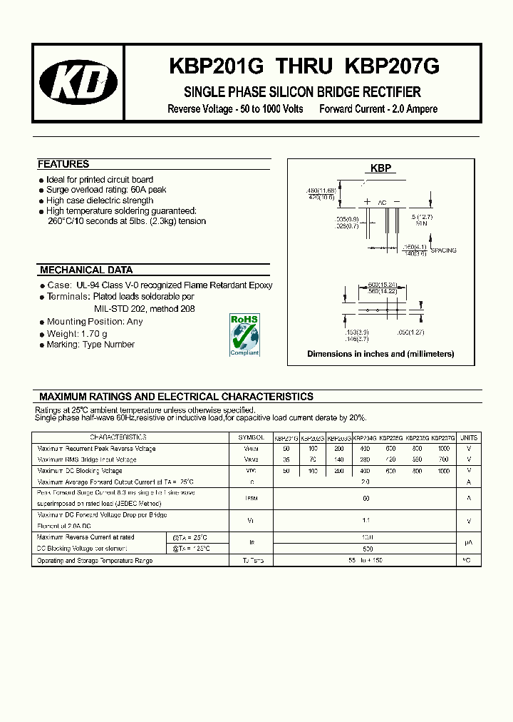 KBP206G_4510368.PDF Datasheet