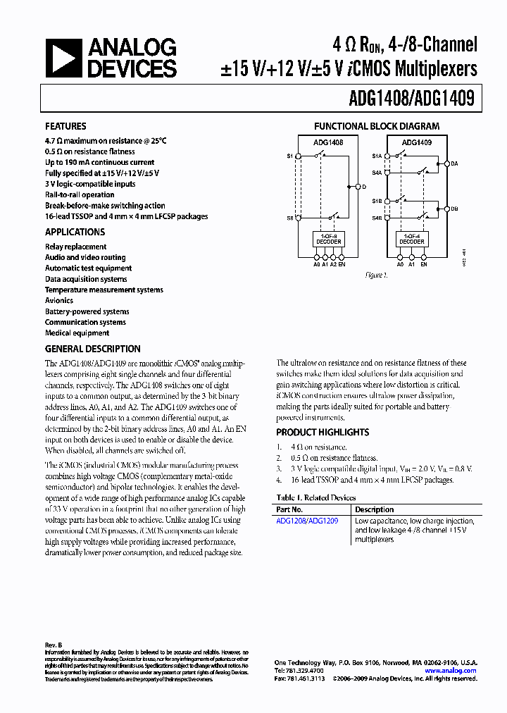 ADG1409YCPZ-REEL7_4512475.PDF Datasheet