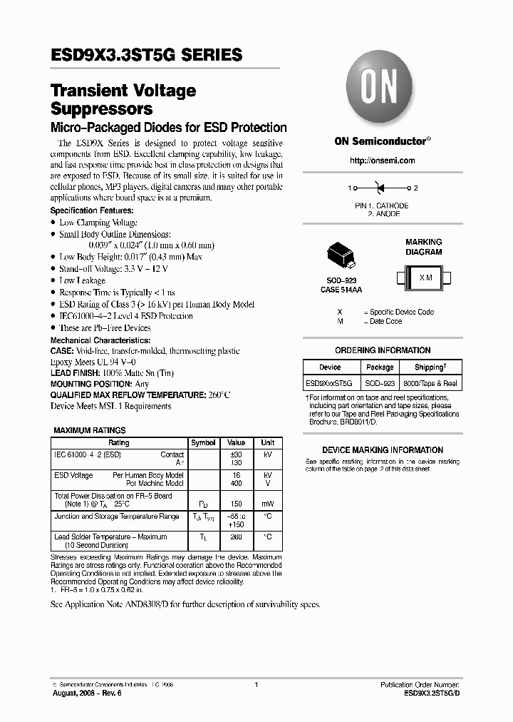 ESD9X33ST5G_4512312.PDF Datasheet