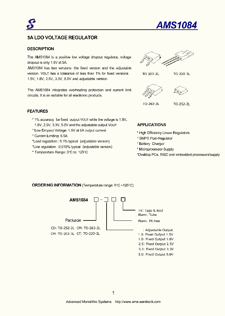 AMS1084D-25TR_4518120.PDF Datasheet