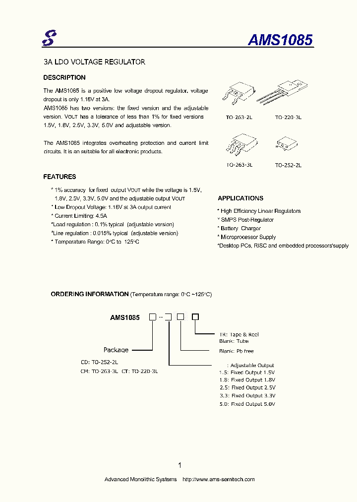 AMS1085D-25TR_4518121.PDF Datasheet