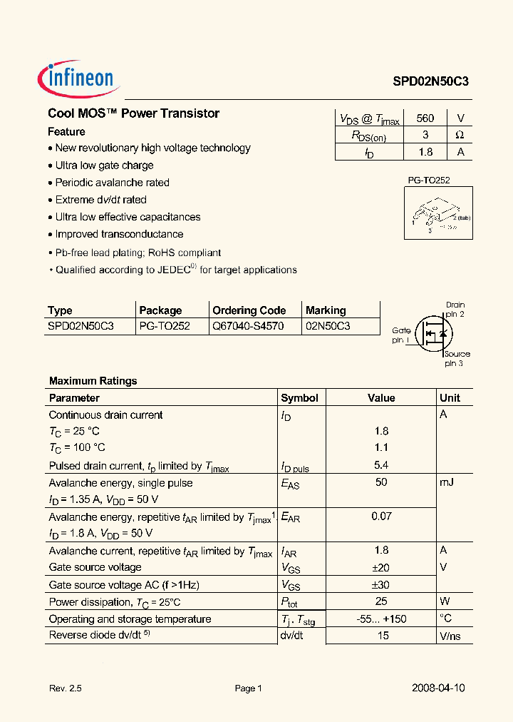 SPD02N50C308_4528284.PDF Datasheet