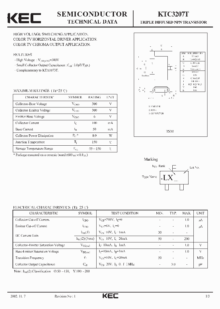 KTC3207T_4534307.PDF Datasheet