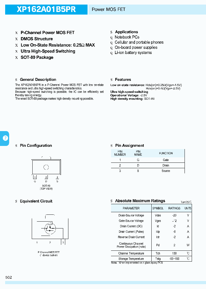 XP162A01B5PR_4562187.PDF Datasheet