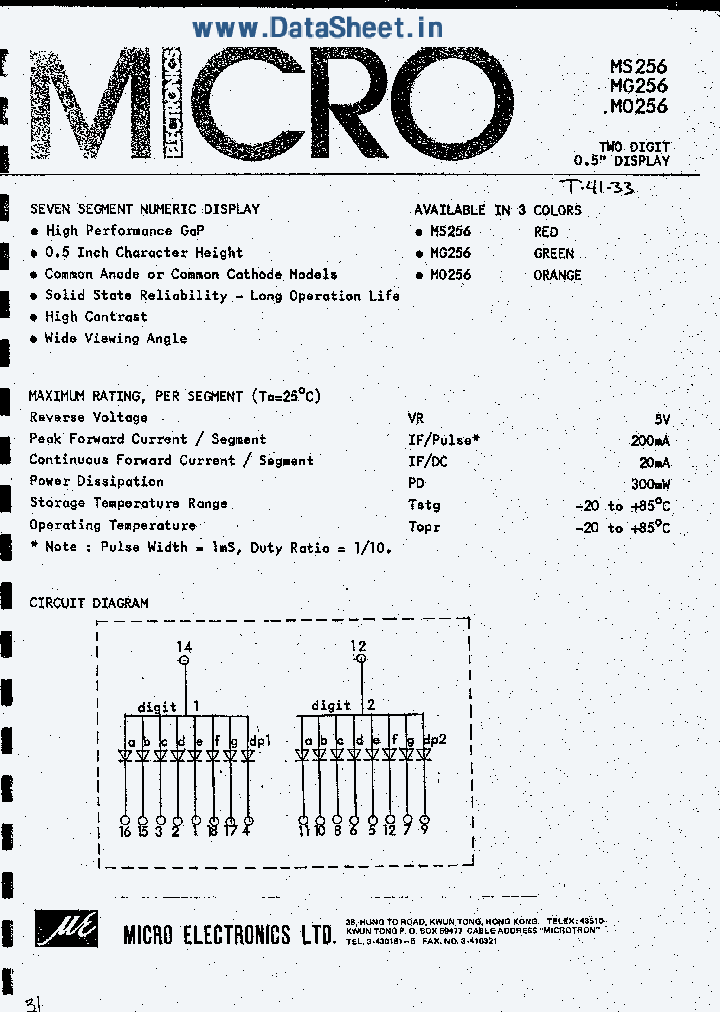 MS256_4562811.PDF Datasheet