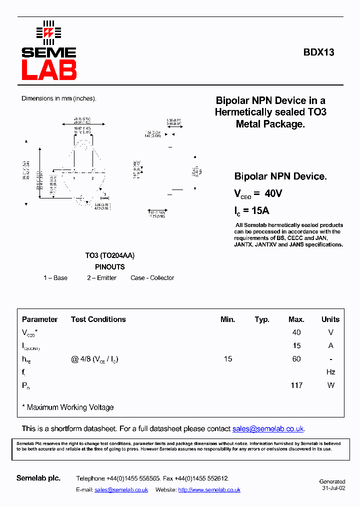 BDX13_4578225.PDF Datasheet