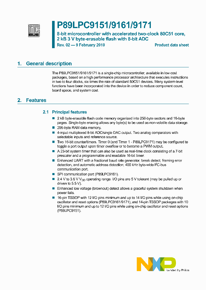 P89LPC9161_4581058.PDF Datasheet