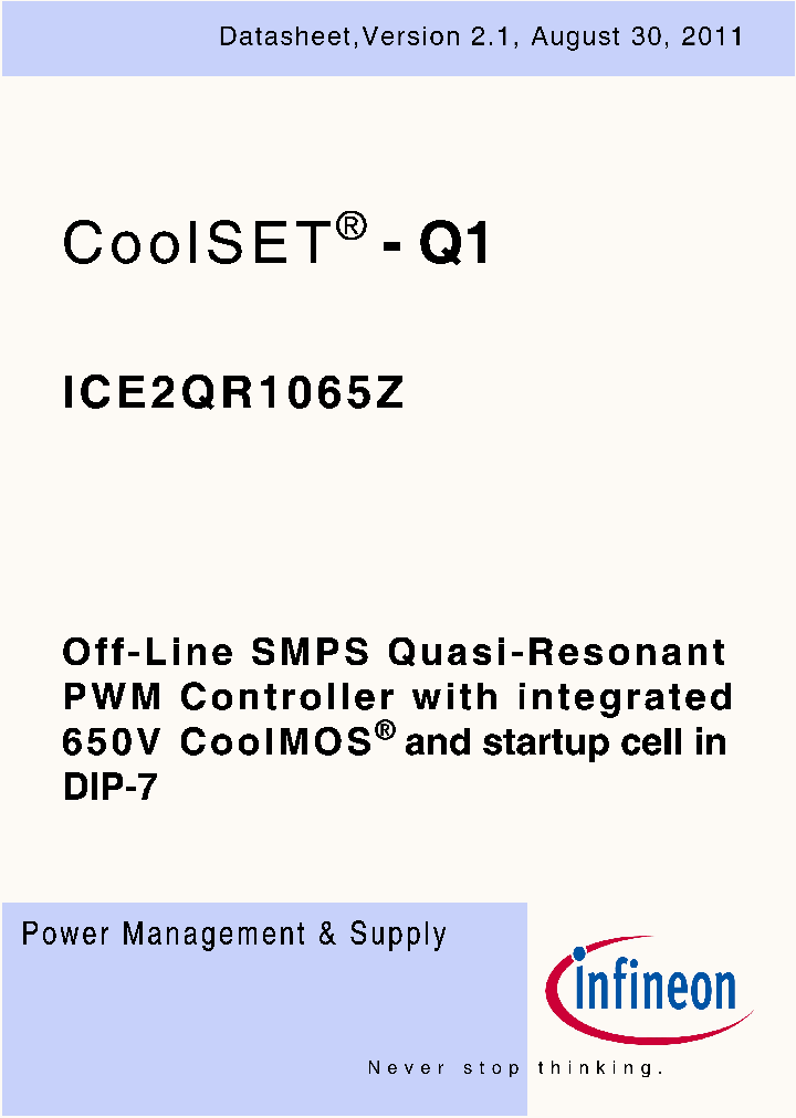 ICE2QR1065Z_4582415.PDF Datasheet
