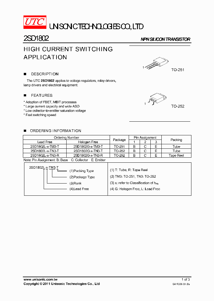 2SD1802L-X-TM3-T_4585439.PDF Datasheet