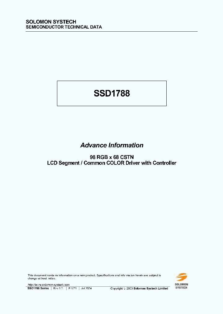 SSD1788_4587171.PDF Datasheet