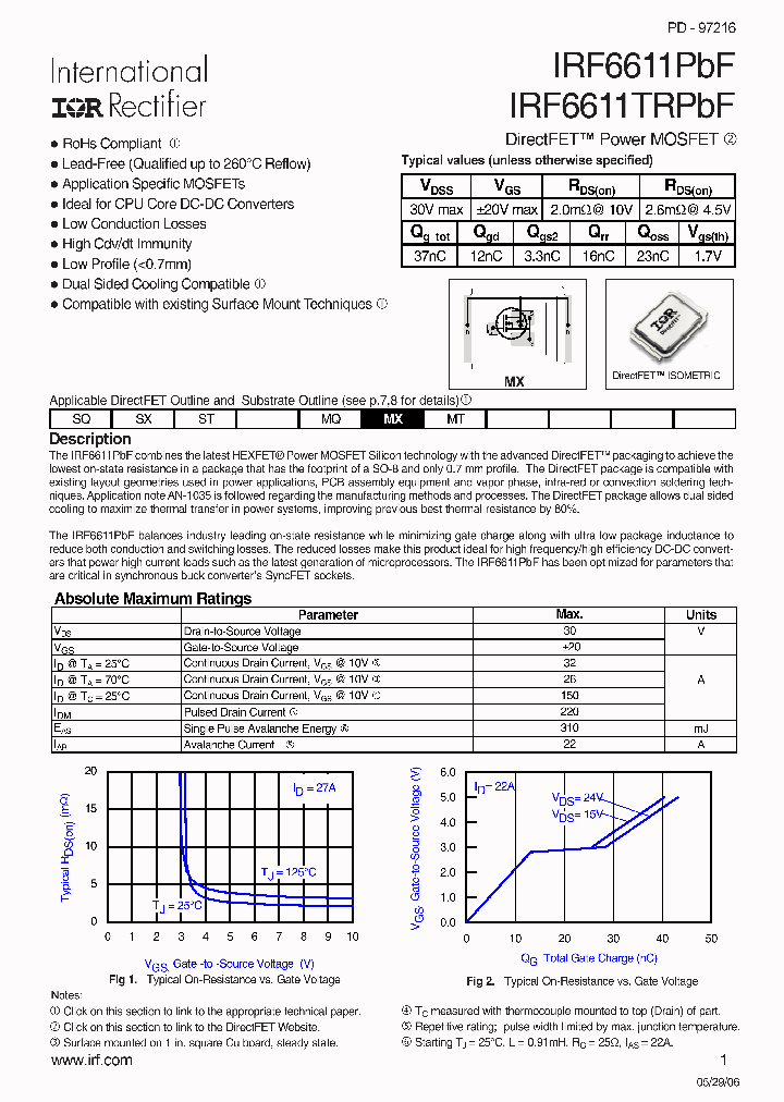 IRF6611PBF_4587574.PDF Datasheet