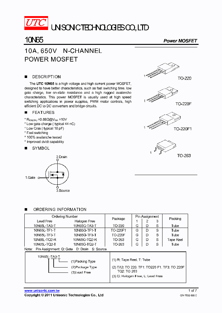 10N65_4592691.PDF Datasheet