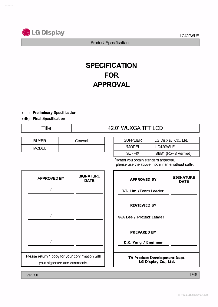 LC420WUF-SBB1_4594653.PDF Datasheet