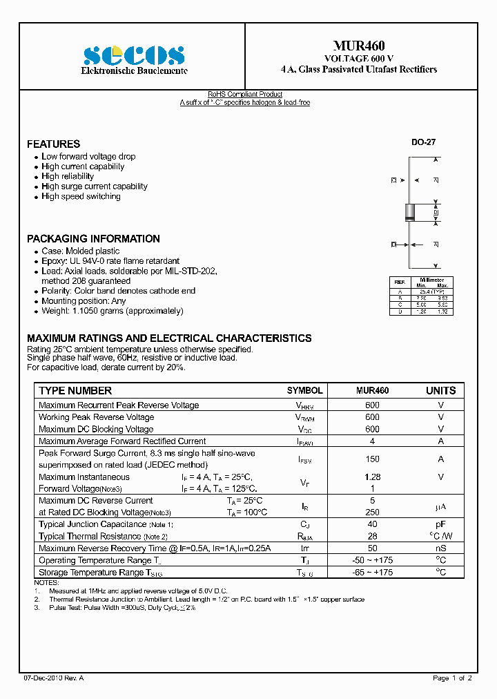 MUR460_4597705.PDF Datasheet