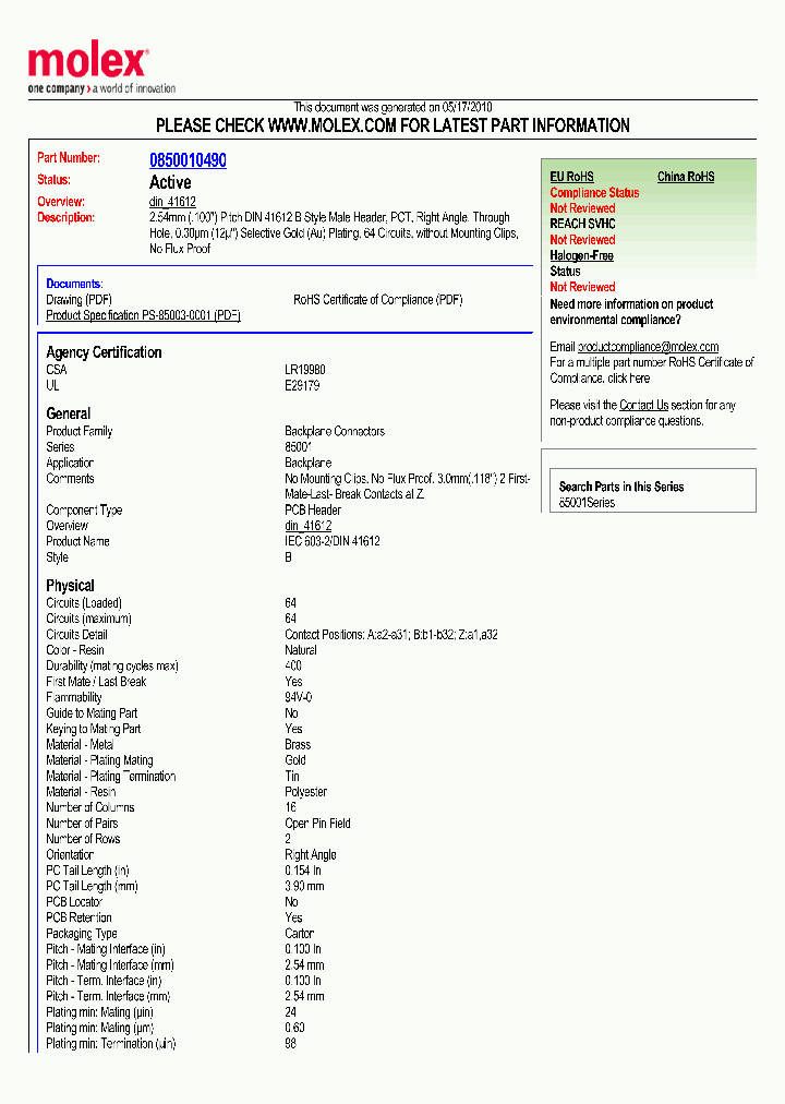 0850010490_4600925.PDF Datasheet